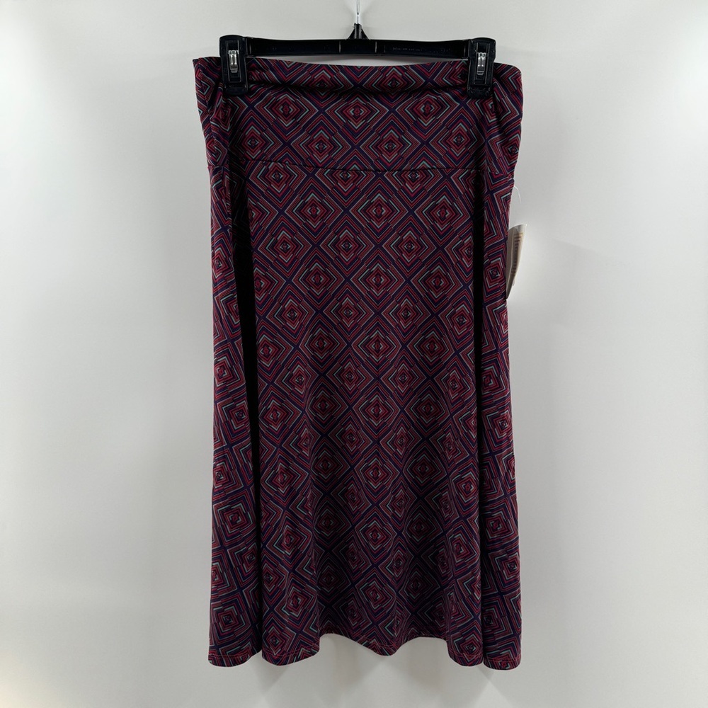 LuLaRoe Azure Skirt NWT – Women’s Large Red & Blue Kaleidoscope Print